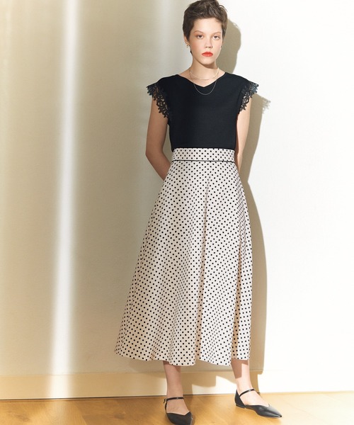 「STRAWBERRY-FIELDS」 ノースリーブニット - ホワイト レディース_画像5