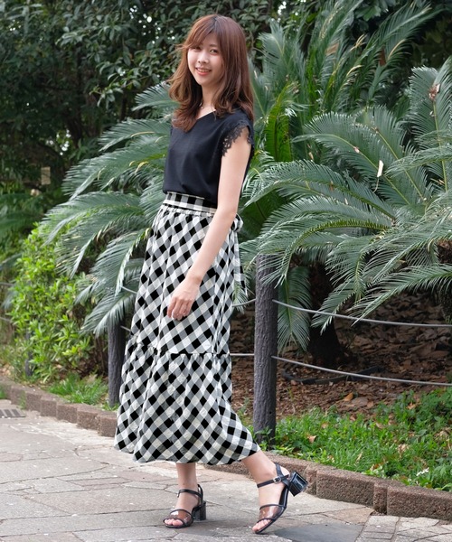 「STRAWBERRY-FIELDS」 ノースリーブニット - ホワイト レディース_画像7