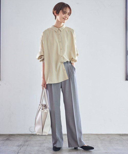 「LEPSIM」 長袖シャツ FREE オレンジ レディース_画像7