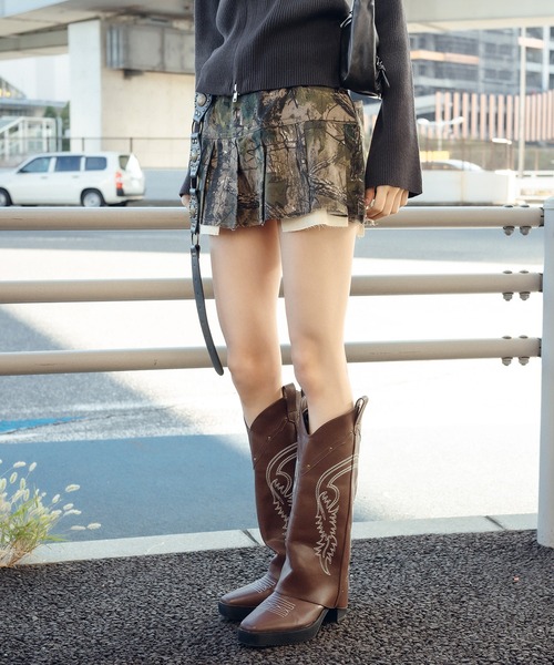 「sedacle girl」 ミニスカート SMALL カーキ レディース_画像4