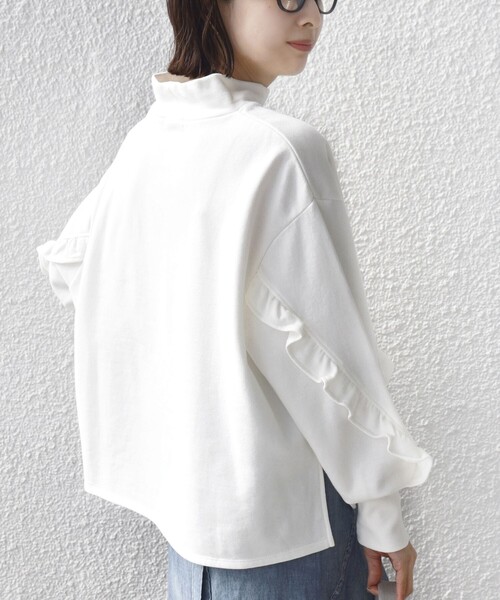 SHIPS（シップス） tシャツ 「WEB限定」「手洗い可能」モックネック 袖