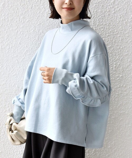 SHIPS（シップス） tシャツ 「WEB限定」「手洗い可能」モックネック 袖