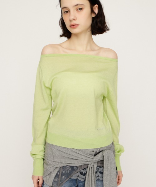 ニット/セーター 2WAY OFF SHOULDER KNIT TOPS SLY（スライ） ニット セーター 「MAYWAY」OFF SHOULDER 2P TOPS オフ