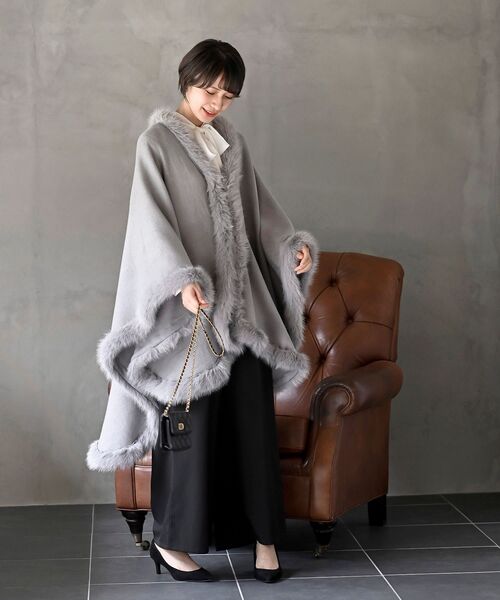 「rps」 ポンチョ フリー ベージュ系その他 レディース_画像2