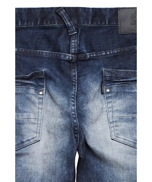 「TORNADO MART」 デニムパンツ L レッド メンズ_画像7