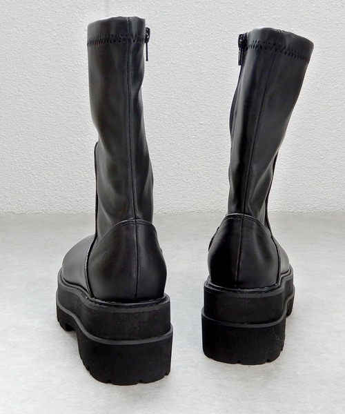 「minia」 ブーツ LL ブラック レディース_画像8
