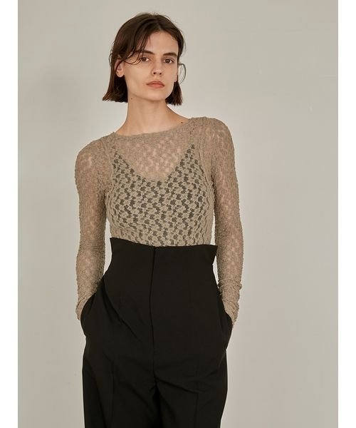 「styling/」 長袖カットソー FREE ブラック レディース_画像2