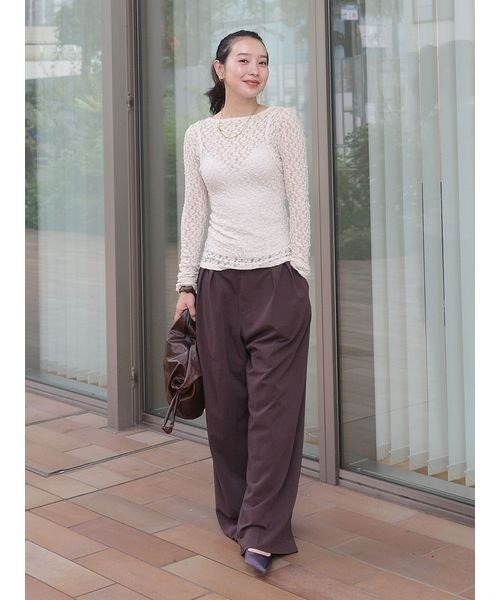 「styling/」 長袖カットソー FREE ブラック レディース_画像6