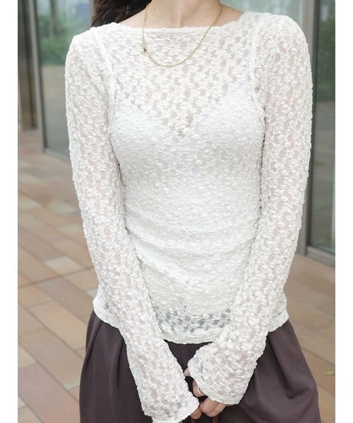 「styling/」 長袖カットソー FREE ブラック レディース_画像8