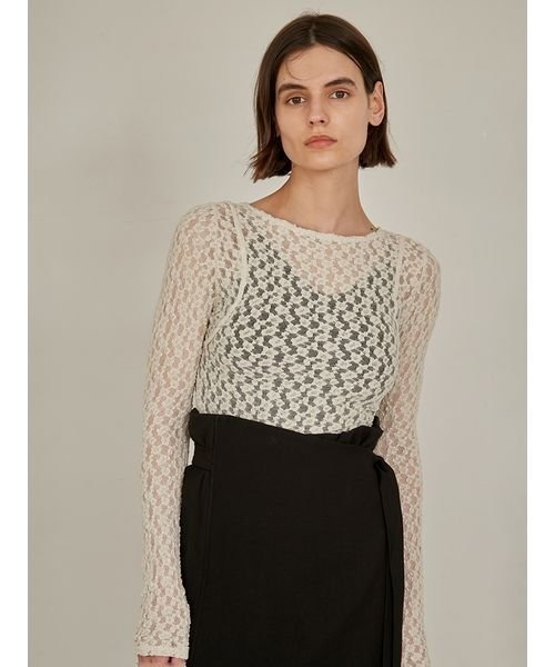 「styling/」 長袖カットソー FREE ブラック レディース_画像9