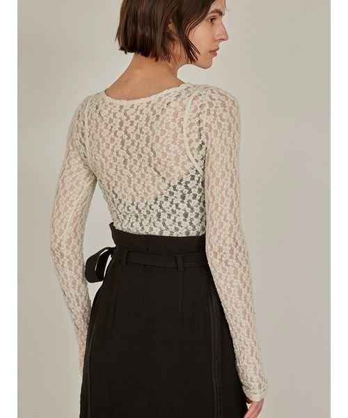 「styling/」 長袖カットソー FREE ブラック レディース_画像10