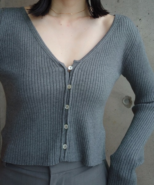 「y/m by RIKA」 ニットカーディガン FREE ブラック レディース_画像3