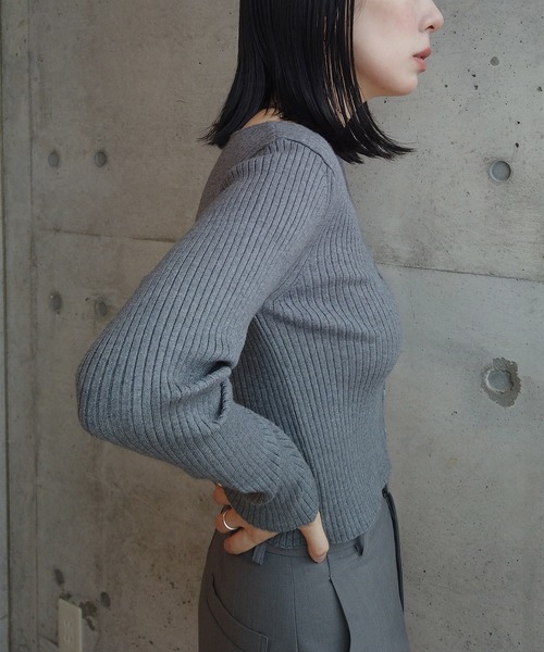 「y/m by RIKA」 ニットカーディガン FREE ブラック レディース_画像6