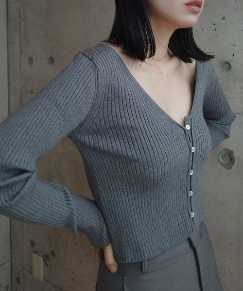 「y/m by RIKA」 ニットカーディガン FREE ブラック レディース_画像7