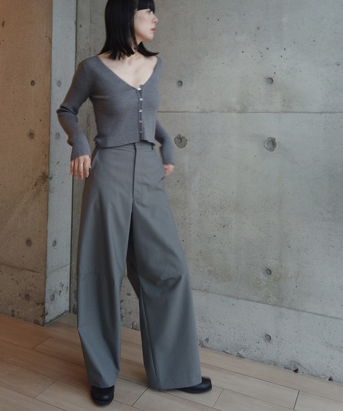 「y/m by RIKA」 ニットカーディガン FREE ブラック レディース_画像9