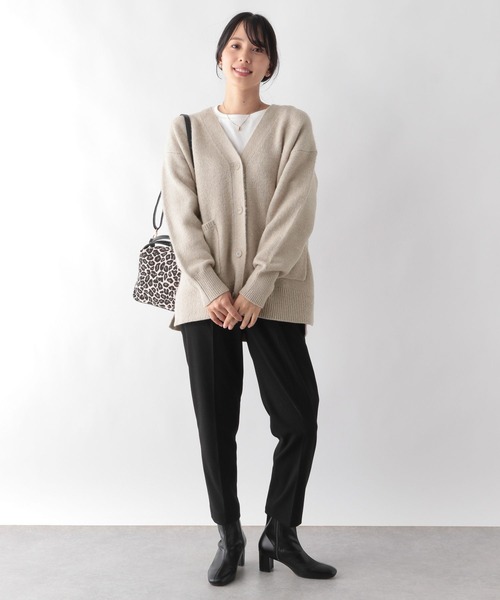 「GLOBAL WORK」 ニットカーディガン MEDIUM グレイッシュベージュ レディース_画像5