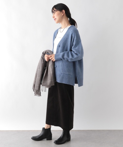 「GLOBAL WORK」 ニットカーディガン MEDIUM グレイッシュベージュ レディース_画像8