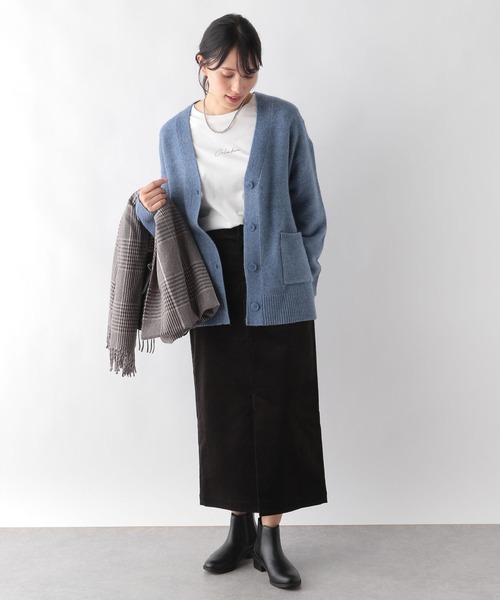 「GLOBAL WORK」 ニットカーディガン MEDIUM グレイッシュベージュ レディース_画像9