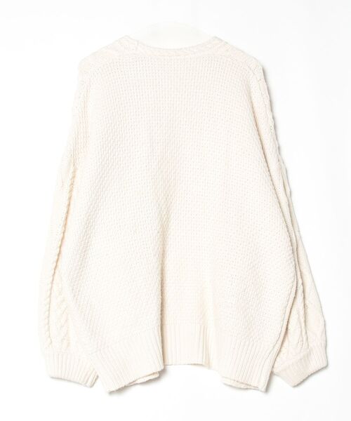 「classicalelf」 ニットカーディガン - ホワイト レディース_画像2