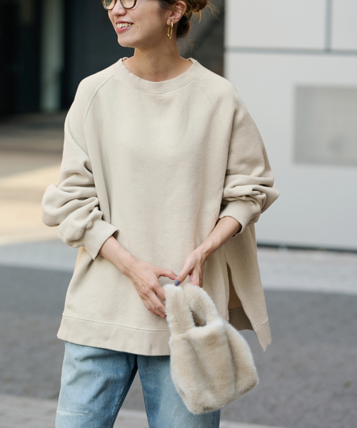 「FRAMeWORK」 スウェットカットソー FREE グレー レディース_画像2