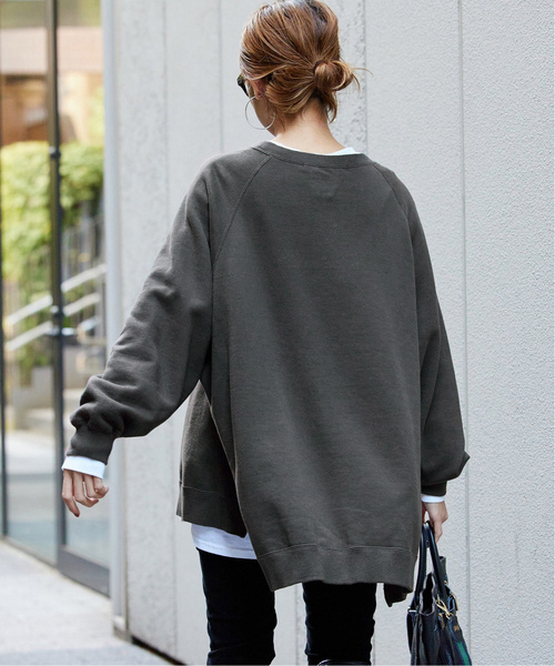 「FRAMeWORK」 スウェットカットソー FREE グレー レディース_画像4