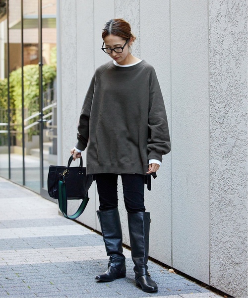 「FRAMeWORK」 スウェットカットソー FREE グレー レディース_画像5