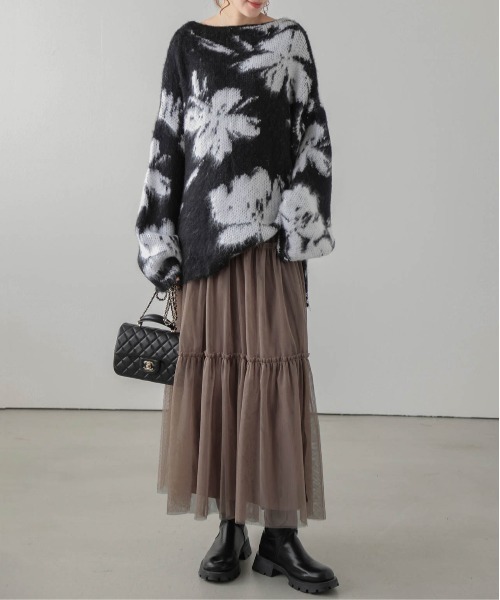 「SUGAR BISKET」 「La-gemme」ロングスカート フリー ブラック レディース_画像4