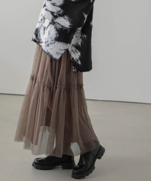 「SUGAR BISKET」 「La-gemme」ロングスカート フリー ブラック レディース_画像5