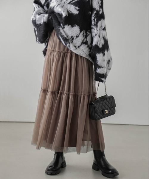 「SUGAR BISKET」 「La-gemme」ロングスカート フリー ブラック レディース_画像6