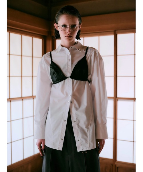 リバーシブルビスチェ付きT ブラウス シャツ 「TAJEN:T」REVERSIBLE BUSTIER SET SHIRT