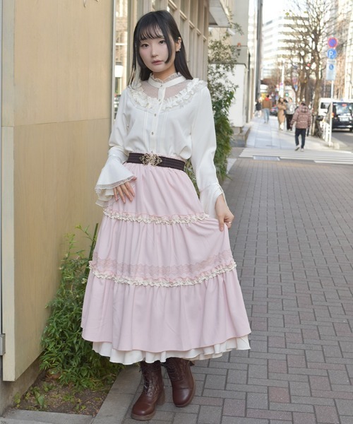 axes femme（アクシーズ ファム） スカート フリル切替ティアード
