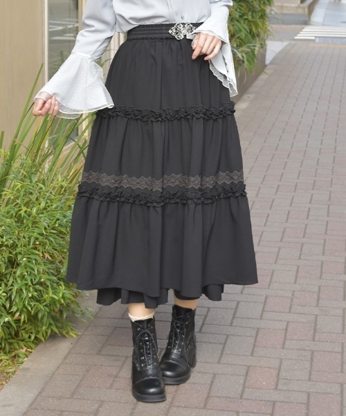 axes femme（アクシーズ ファム） スカート フリル切替ティアード