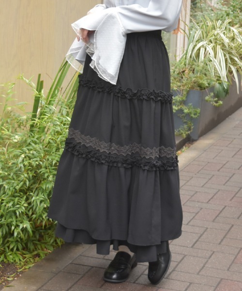 axes femme（アクシーズ ファム） スカート フリル切替ティアード