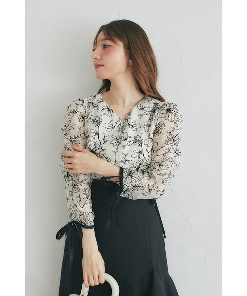 「tocco closet」 長袖ブラウス M アイボリー レディースの画像4