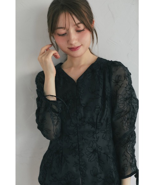 「tocco closet」 長袖ブラウス M アイボリー レディースの画像8