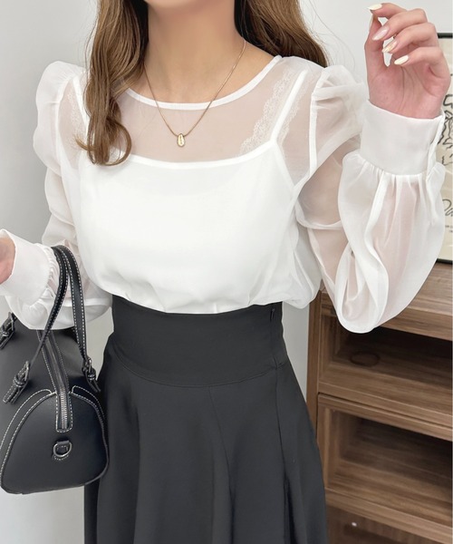 「apres jour」 長袖ブラウス X-LARGE オフホワイト レディース_画像3