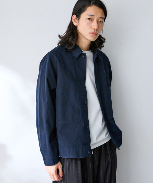 【濃紺】【極美品】BLACKSIGN ブラックサイン カバーオール ハンドメイド B.C STOCK（ベーセーストック） コート ジャケット SCI-SCI グログラン