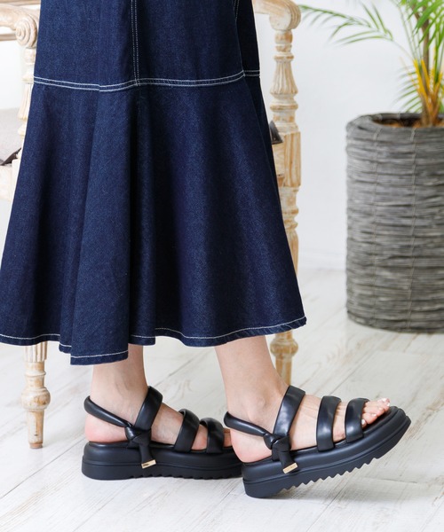 「attagirl」 フラットサンダル S グリーン レディース_画像3