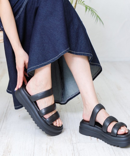 「attagirl」 フラットサンダル S グリーン レディース_画像4