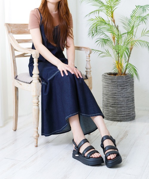 「attagirl」 フラットサンダル S グリーン レディース_画像5