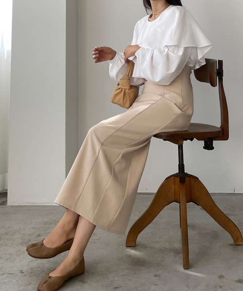 「Louere」 ロングスカート X-LARGE ブラック レディース_画像3