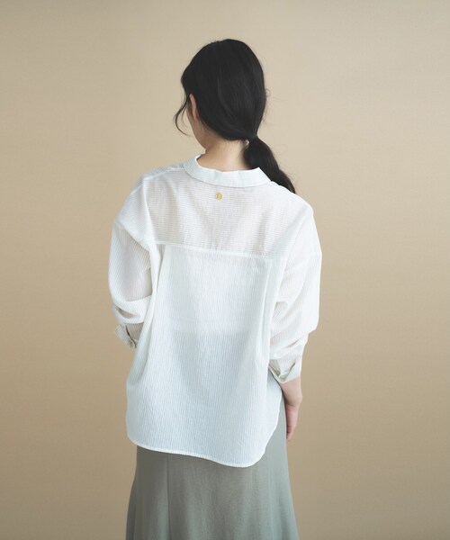 cloenc（クロエンス） ブラウス シャツ 「再入荷」シアーストライプ
