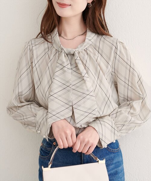 「natural couture」 長袖ブラウス FREE ベージュ レディース_画像2