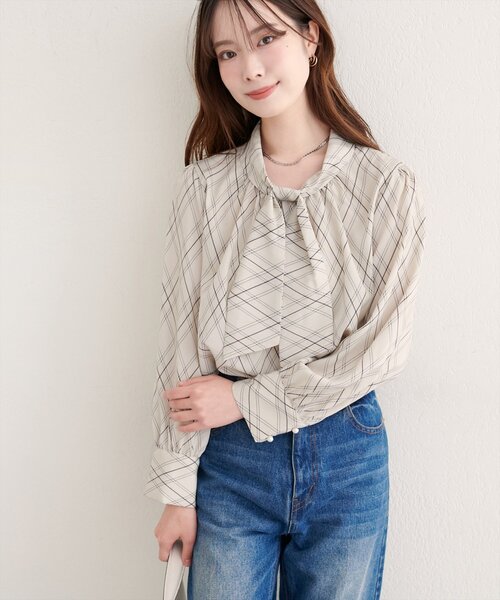 「natural couture」 長袖ブラウス FREE ベージュ レディース_画像4
