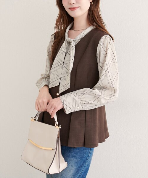 「natural couture」 長袖ブラウス FREE ベージュ レディース_画像6