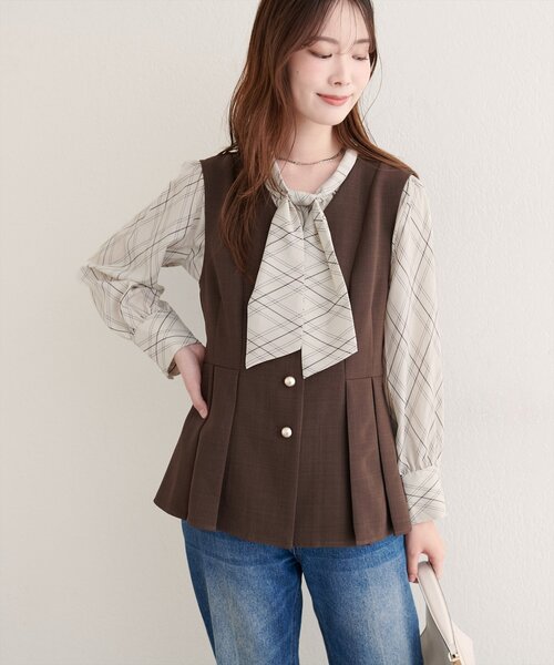 「natural couture」 長袖ブラウス FREE ベージュ レディース_画像7