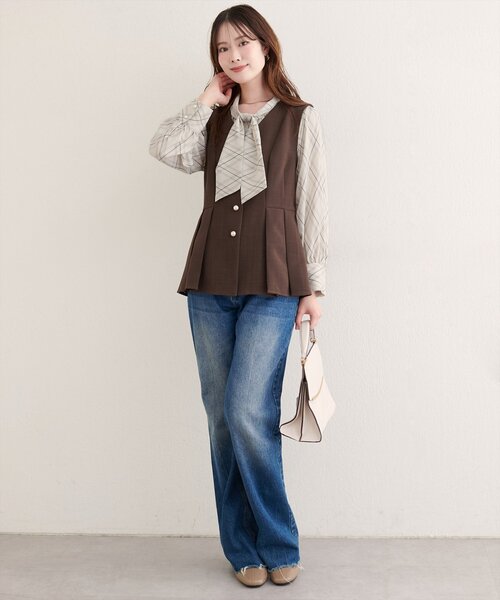「natural couture」 長袖ブラウス FREE ベージュ レディース_画像8