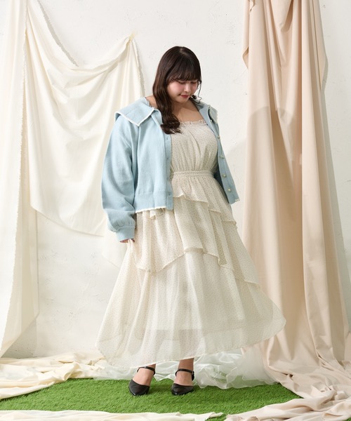 「Louiosy」 キャミソールワンピース 4L ブラック レディース_画像8