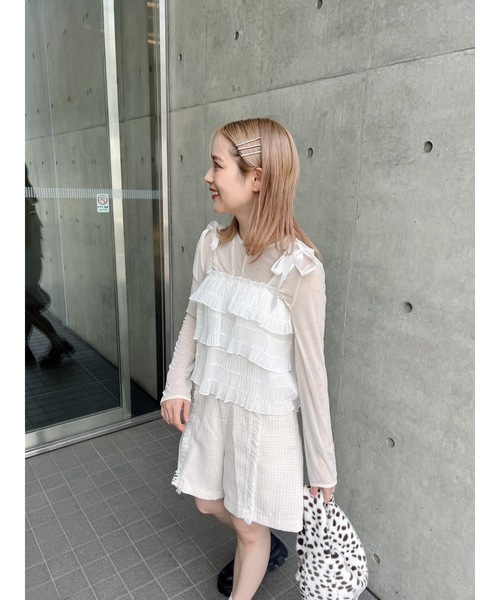 「JUMELLE」 長袖カットソー FREE アイボリー レディース_画像5