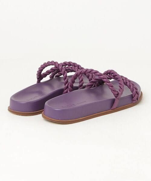 「PICHE ABAHOUSE」 フラットサンダル M パープル レディース_画像2